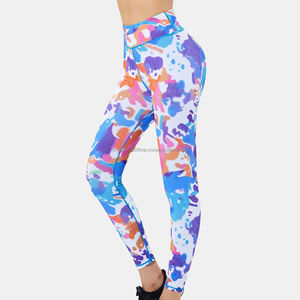 กางเกงโยคะสำหรับผู้หญิงกางเกงโยคะพิมพ์ลายเสือดาวออกแบบได้ตามต้องการ - Product Image 1