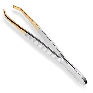 Pince à épiler sourcils LED en acier inoxydable à pointe inclinée, outil de précision pour l'épilation, dispositif de beauté éclairé - Product Image 3