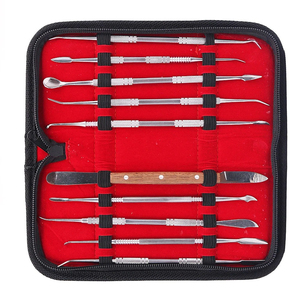 Ensemble d'outils de sculpture de cire dentaire en acier inoxydable de haute qualité, poignée ergonomique, certifié CE, instruments dentaires à alimentation manuelle - Product Image 6