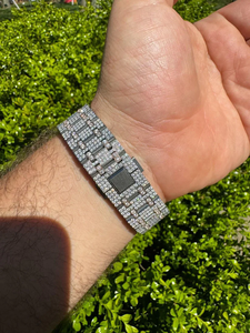 นาฬิกาหรูประดับเพชรโมอิสซาไนต์แบบเต็มหน้าปัด ระบบออโตเมติก สไตล์ฮิปฮอป - Product Image 2