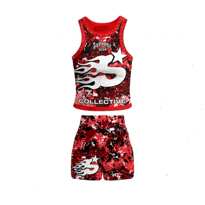 Premium 260 GSM cotton sleeveless graphic short set vintage washed grey custom screen print Sleeveless shirt and Shorts Set - Product Image 2