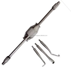Kit de retrait de couronnes dentaires en acier inoxydable WORLD PRECISION SURGICAL, 3 embouts, contrôle manuel, poignée rembourrée, instrument chirurgical de classe I - Product Image 2