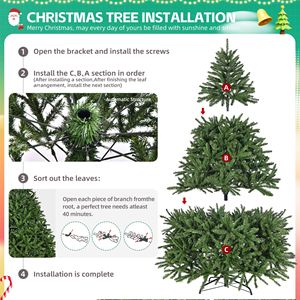 Albero di Natale Artificiale Premium Non Illuminato da 210 cm con 2231 Punte di Rami e Supporto in Metallo, Facile da Montare - Product Image 5