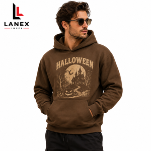 Sweat-shirt à capuche d'Halloween en gros, imprimé sur mesure avec motifs fantôme, citrouille, chauve-souris, sorcière, pull à capuche pour hommes et femmes, streetwear - Product Image 1