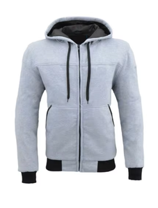 Sudadera con capucha y cremallera para hombre, 100% algodón, teñido liso - Product Image 2