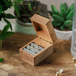 Boîte à bague de fiançailles, boîte à alliances, boîte de demande en mariage, boîte à alliances pour le porte-alliances, boîte à alliances en bois, boîte à alliances pour anniversaire - Product Image 3
