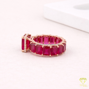 Anillo de compromiso de moissanita elegante para mujer de un exportador indio con un sofisticado diseño de joyería nupcial disponible en grandes cantidades - Product Image 2
