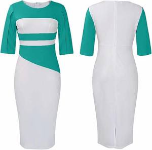 Robe Polo Officielle pour Femme - Hybride Formelle et Sportive - Logo Personnalisé, Rayures Contrastées, Manches Courtes, Vêtements pour Femmes - Product Image 4