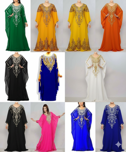 Kaftan marocain traditionnel musulman perlé, robe longue décontractée avec extensibilité quadridirectionnelle, taille et couleur personnalisables, nouveau design 2022 - Product Image 2