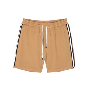 Pantalones cortos de gimnasio OEM para hombre, pantalones cortos de cintura media lisos estampados con logotipo personalizado, corte holgado, malla de algodón y poliéster, venta al por mayor - Product Image 2