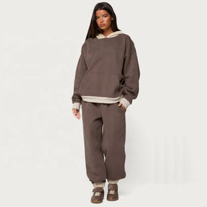 Survêtements pour femmes surdimensionnés personnalisés les plus vendus, 2 pièces, respirants, vêtements de sport et de loisirs, ensembles de survêtements pour femmes - Product Image 2