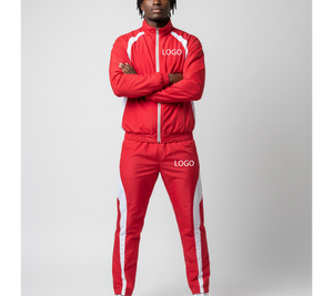 Men's Black <b>White</b> Track Suit Hooded Sporty Set Breathable 100% Cotton Streetwear Color Blocking Winter Wear - Product Image 2