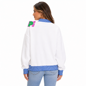 เสื้อสเวตเชิ้ตคอเต่า MS พร้อมลายตัวอักษร Gingham และขอบยางยืด ปักลายมิสซิสซิปปี้แบบกำหนดเอง เสื้อสเวตเชิ้ตคอเต่าสำหรับฤดูหนาว - Product Image 4