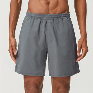 Men's Solid Color Quick Dry Elastic Waist Bermuda <b>Shorts</b> with Pockets Casual Mid Rise <b>Woven</b> Pants - Product Image 1