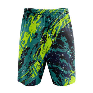 Shorts de basket respirants personnalisés pour l'été, streetwear homme, 100% polyester, mi-longueur, bicolores, imprimés par sublimation, shorts de sport - Product Image 2