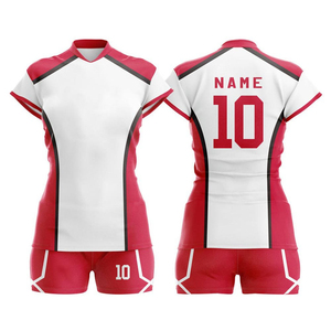Ensemble d'uniformes de volley-ball pour femmes, vêtements de sport personnalisés pour équipe, tissu respirant imprimé, vêtements de sport légers - Product Image 1