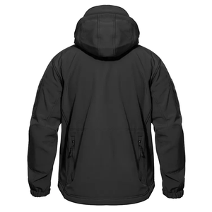 Men's <b>Slim</b> <b>Fit</b> Lightweight Softshell Winter <b>Jacket</b> Woolen Spandex Hoodie Collar Custom Logo Pocket Decoration Spring - Product Image 2