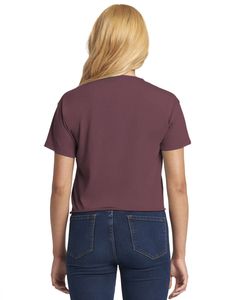 Women's Cropped <b>T</b>-<b>Shirt</b> <b>V</b>-<b>Neck</b> Short Sleeve Regular Fit Casual Jersey Crop Top Spring Summer 100% Cotton - Product Image 5