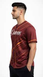 Maillot de baseball unisexe avec impression par sublimation haute résolution, manches courtes, grande taille, tissu sport respirant - Product Image 5