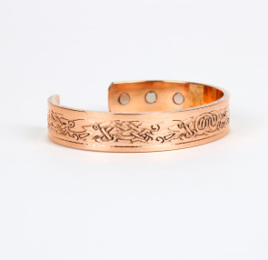 Bracelet de poignet gravé en cuivre pur de luxe, style clubs de golf antiques, bijou en métal tendance au design exquis - Product Image 6