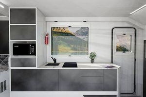 Mini-caravane de voyage compacte et légère 2026 sur mesure pour 2 personnes avec espace cuisine, idéale pour le camping et le tourisme - Product Image 4