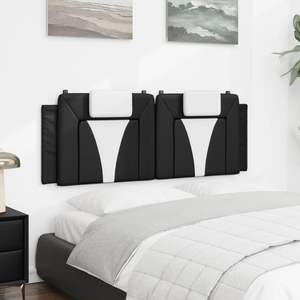 Coussin de tête de lit noir et blanc décoratif et oreiller décoratif - Product Image 4