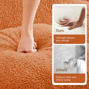 Divano in Morbido Tessuto Teddy Senza Struttura, Spugna ad Alta Densità 32D, Design Antiscivolo, Nessun Montaggio Richiesto, Divani Essenziali per Soggiorno - Product Image 5