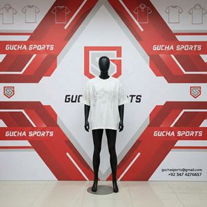 Camiseta blanca de algodón para hombre con diseño de nota musical con pedrería, tela suave y transpirable, corte holgado, estilo casual y moderno. - Product Image 2