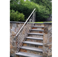 Système de balustrade en tube pour balcon, colonnes de balustrade extérieure, balustrades en acier inoxydable, mains courantes, système de balustrade en poteaux/tuyaux