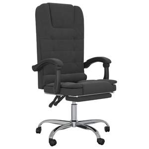 Silla de Oficina de Metal con Terciopelo Negro y Función de Masaje, Asiento de Madera Contrachapada Mediana, Elegante y Cómodo para el Espacio de Trabajo - Product Image 2