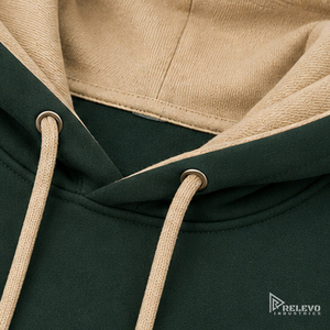 Sweat à capuche unisexe bicolore personnalisé OEM en gros, sweats à capuche vierges en molleton de coton avec poignets côtelés contrastants - Product Image 4