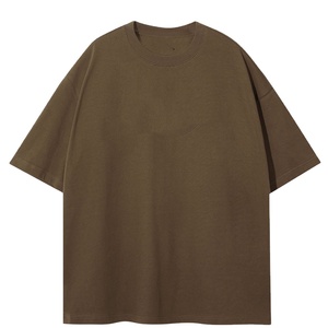 Camiseta de hombre de algodón 100% tejida, oversize, lisa, con logo personalizado, antiarrugas, manga corta, en blanco, lavado ácido, estilo vintage, para gimnasio - Product Image 1