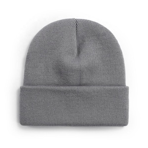 Bonnet tricoté unisexe pour homme, vente en gros d'usine, nouveau bonnet tricoté couleur unie, collection hiver 2025 - Product Image 5