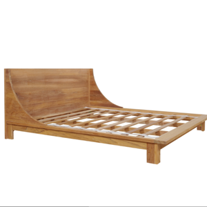 Lit Merlin King size style vintage en teck, structure en bois pour chambre à coucher - Product Image 2