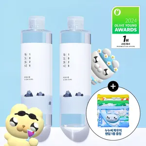 Round LAB 1025 Dokdo Toner 300ml 1 + 1 Set con Pouch Quality Colaboración con NUNUSSI - Product Image 1