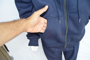 Conjunto Deportivo con Capucha y Efecto Desgastado para Hombre, Chaqueta con Cierre Completo y Pantalones Jogger, 100% Algodón Orgánico, Secado Rápido y Transpirable - Product Image 6