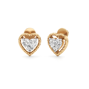Boucles d'oreilles classiques en or jaune avec diamants taille ovale pour femme, idéales pour le quotidien - Product Image 1