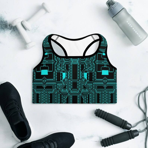 Gym Fitness <b>Padded</b> Sexy Seamless Breathable Sets Sports Bra Workout Running High Waist High Support Sublimated - Product Image 4