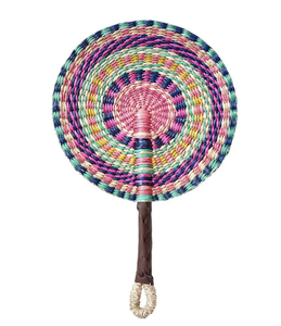 Éventail en jonc de mer écologique, fait main au Vietnam, outil de refroidissement, décoratif, rustique, pour mariage ou fête - Product Image 3