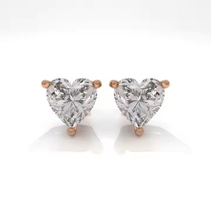 New Indian Manufactured Luxury Moissanite Diamond <b>Earrings</b> for Women's Certified Heart Shape Sustainable Fine Available For Sale - Product Image 6