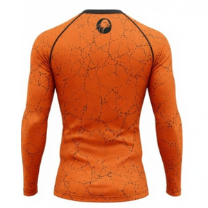 Ensemble de vêtements de sport pour homme, manches longues et leggings, Orange Active Performance Training, compression, fitness, entraînement, gym, sportswear, athlétique - Product Image 5