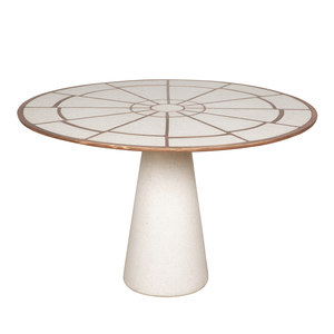 Table à manger ronde en ciment, style moderne, meubles de salle à manger de style farmhouse pour la maison, l'hôtel, l'appartement - Product Image 1