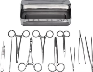 13PCS Basic Surgery <b>Kit</b> with Sterilization Box Stainless Steel Minor Surgical Tools for Training Dressing & Cut Down Procedures - Product Image 4