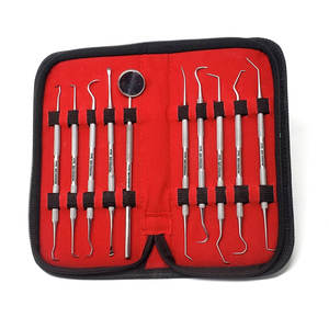 Kit professionnel de détartrage dentaire en acier inoxydable avec miroir d'inspection – Outils de soins bucco-dentaires pour l'élimination de la plaque et du tartre - Product Image 1