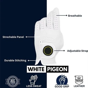 Gants de golf pour hommes les plus vendus, confortables et de qualité supérieure, pour une adhérence maximale, adaptés à toutes les conditions météorologiques, en cuir Cabretta, pour les sports de plein air - Product Image 5