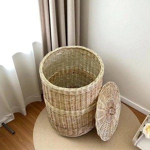 Lightweight durable rattan <b>basket</b> designed for nursery <b>storage</b> of diapers baby <b>toys</b> and soft accessories - Product Image 3