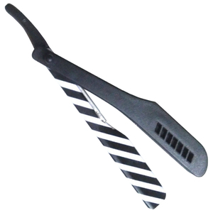 Navaja de Afeitar Recta con Mango de Plástico Blanco y Negro al por Mayor, Marca Privada, Herramientas de Afeitado para Barba, Uso Profesional, Proveedor OEM - Product Image 6