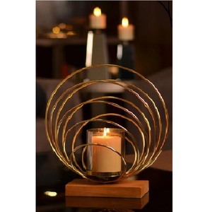 Geometric <b>Brass</b> <b>Lantern</b> Candle Holder Heat Resistant Home Decoration Fancy Shape - Product Image 6