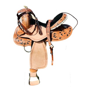 Selle de cheval western en cuir de luxe haut de gamme, équipement d'équitation professionnel fait main, fournisseur d'exportation de selles de ranch et de trail - Product Image 2