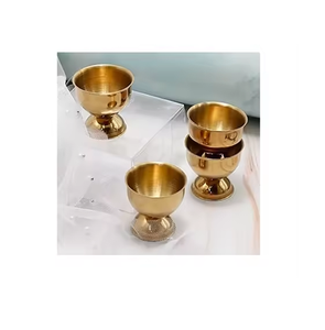 ที่วางไข่ทองเหลืองแบบใหม่ 4 ชิ้น สำหรับครัว อาหารเช้า ถ้วยใส่ไข่ต้มสุก คุณภาพดี ราคาถูก - Product Image 6